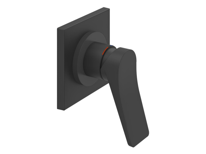 На изображении товар Смеситель Gessi Rilievo, настенный, на 1 выход, внешняя часть, цвет Matte Black от официального представителя в Москве