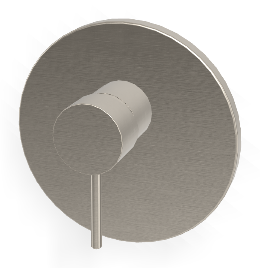 Смеситель для душа Carlo Frattini Spillo Up, встраиваемый, однорычажный, внешняя часть, цвет никель брашированный