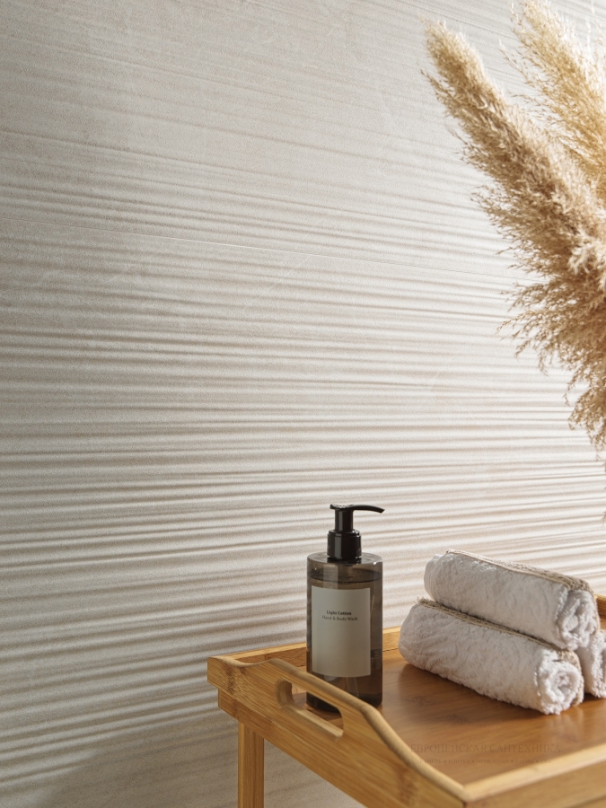 La Fabbrica Ava Керамогранит Noble Stone White 3D Stripes Nat Ret 60x120 - изображение 1