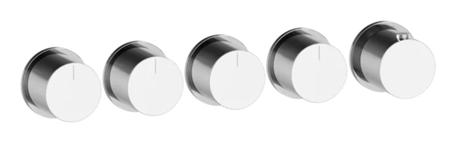 Термостат для душа Gessi, встраиваемый, с 4 независимыми выходами, цвет Chrome