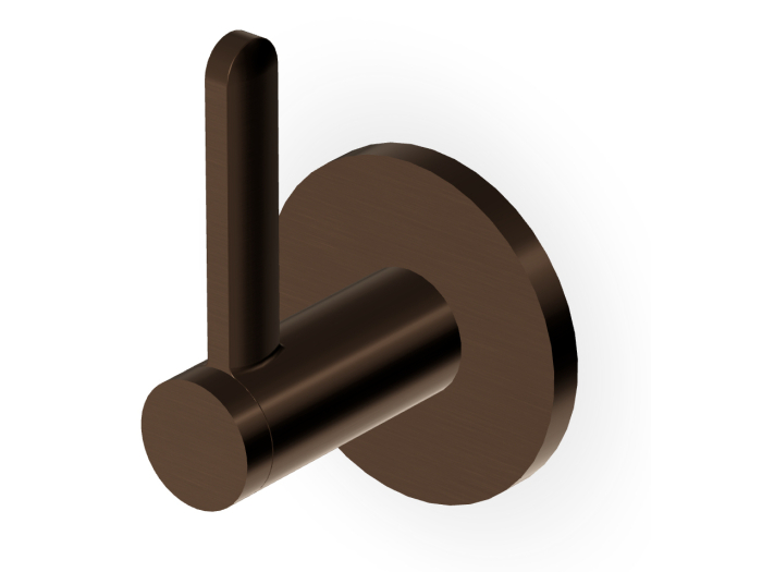 На изображении товар Переключатель Zucchetti Isy22, настенный, на 2 выхода, внешняя часть, цвет Brushed Chocolate PVD от официального представителя в Москве