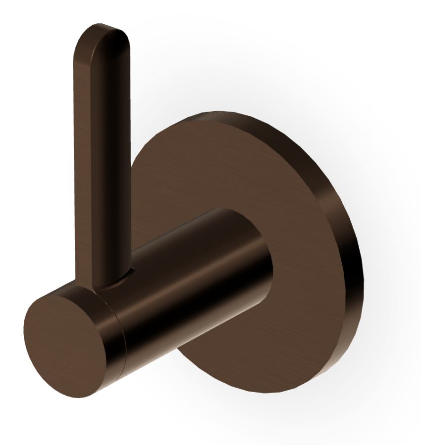 Переключатель Zucchetti Isy22, настенный, на 2 выхода, внешняя часть, цвет Brushed Chocolate PVD