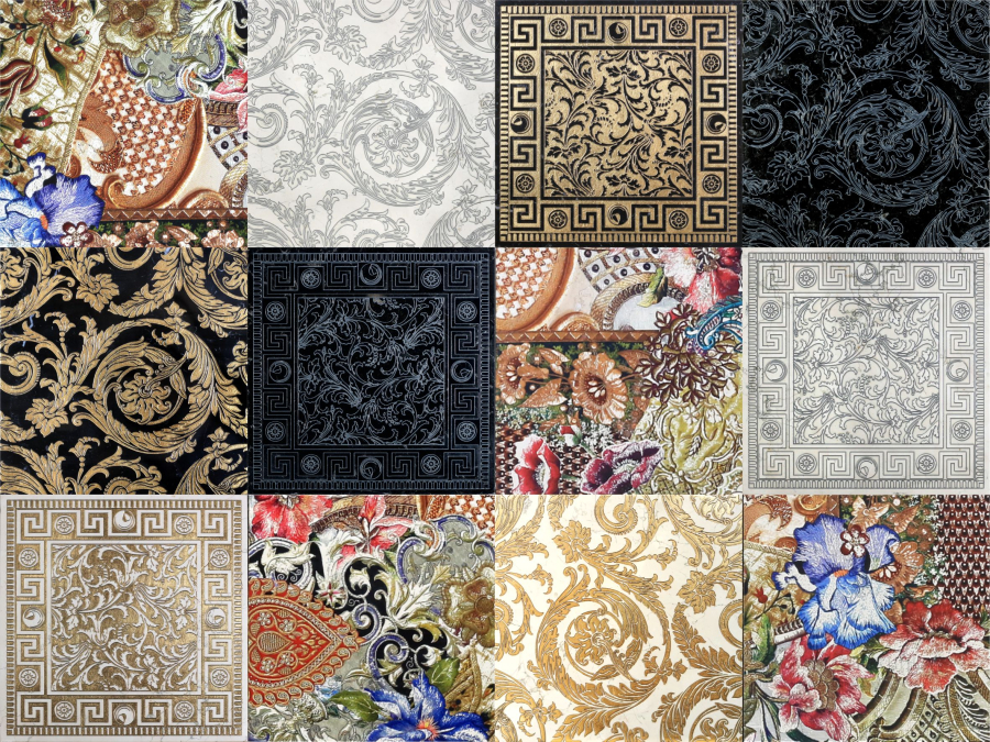 Akros Venezia Камень Luxurious Iris mixed marble and finish each tile DIM 30.5X30.5X1