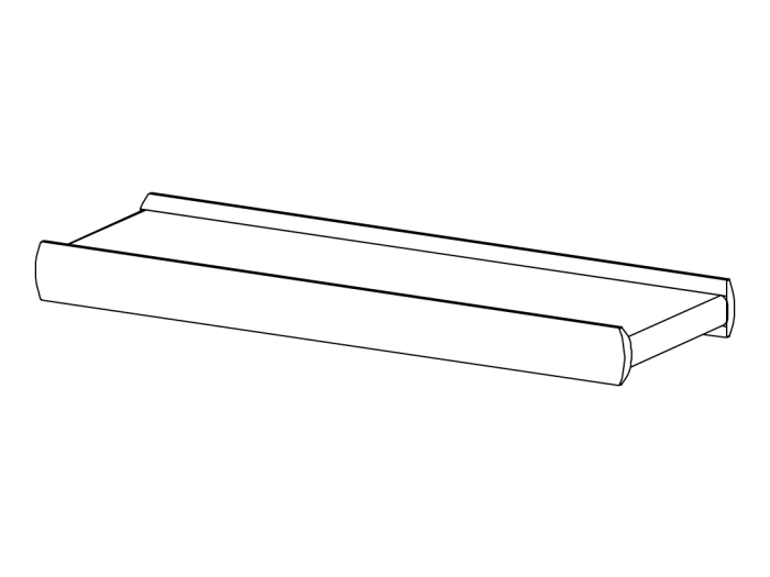 На изображении товар Полка для ванной CEA Design Ayla, настенная, L- 250 мм, цвет сатинированная сталь от официального представителя в Москве