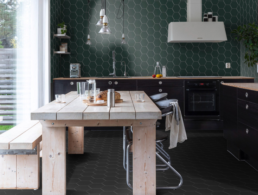 Terratinta Ceramics Керамогранит Hexa Floor Matt Black Swan Hexagon 14x16 / 8.5 - изображение 2