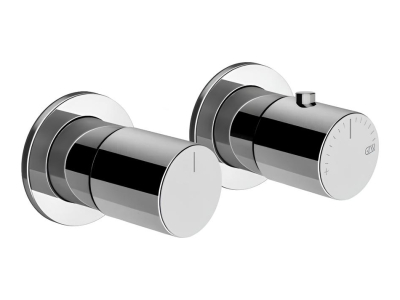 Термостат Gessi Habito, настенный, встраиваемый, на 2 потребителя, цвет Chrome