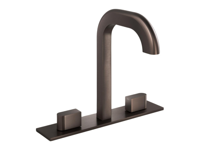 На изображении товар Смеситель для раковины CEA Design Sixty, двухрычажный, высота 240 мм, цвет Black Ivory от официального представителя в Москве