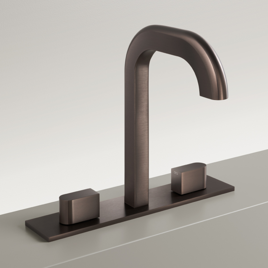 Смеситель для раковины CEA Design Sixty, двухрычажный, высота 240 мм, цвет Black Ivory
