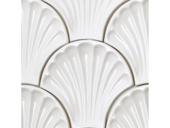 На изображении товар Sartoria Керамическая плитка Artigiana Le Conchiglie 01 Bianco Glossy 15x15.5 от официального представителя в Москве