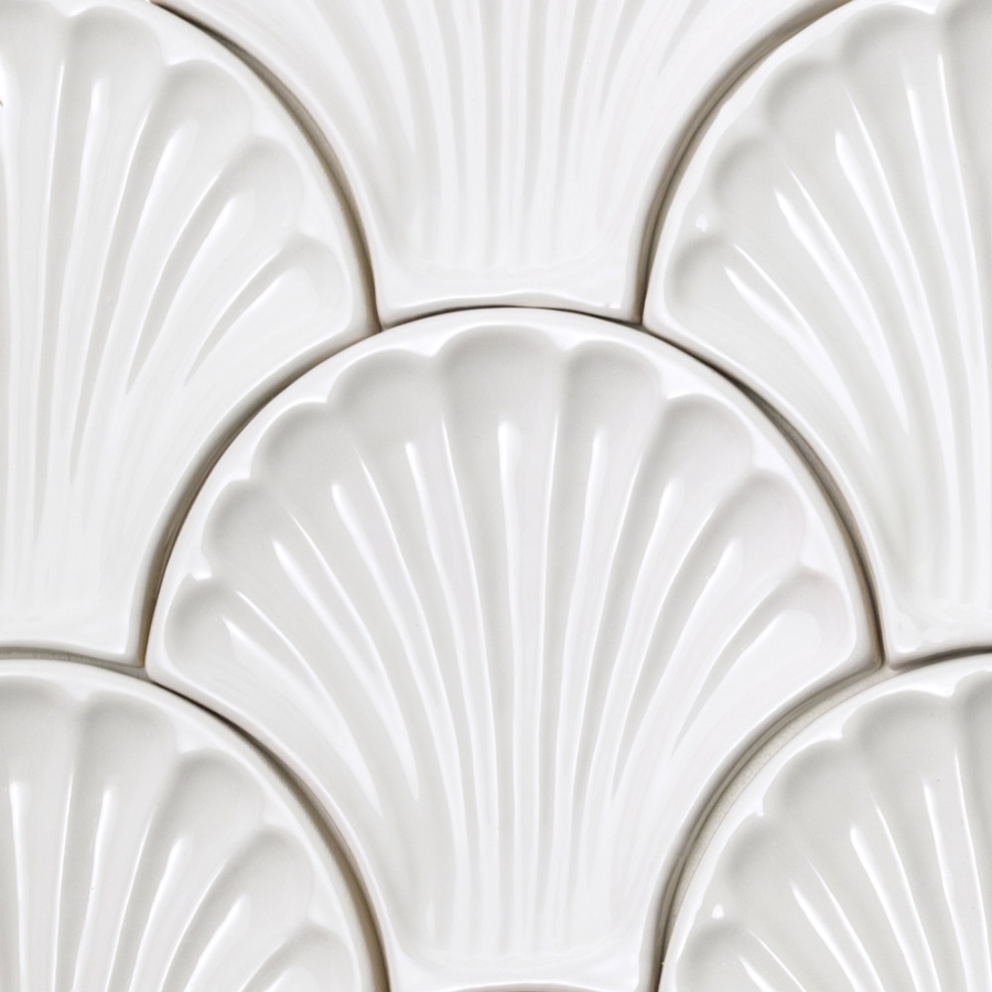Sartoria Керамическая плитка Artigiana Le Conchiglie 01 Bianco Glossy 15x15.5