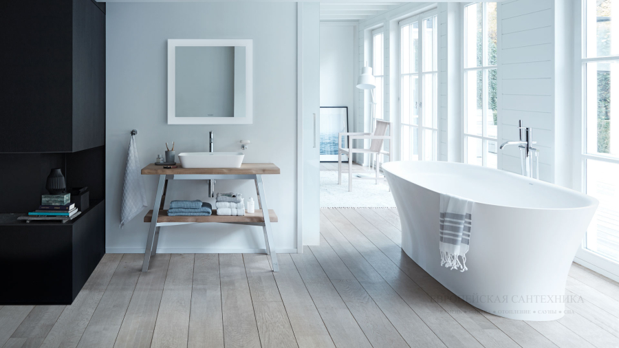 Ванна Duravit Cape Cod отдельно стоящая, 1650 x 780 мм, из DuraSolid А, цвет белый - изображение 6