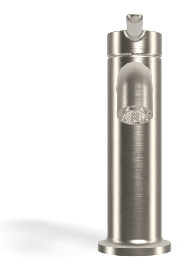 Смеситель для раковины Carlo Frattini Snap, с 2 гибкими шлангами, донным клапаном 1"1/4, с переливом, глубина 142 мм, цвет никель брашированный - изображение 1