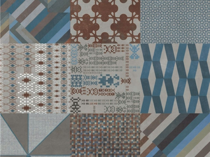 На изображении товар Mutina Керамогранит Azulej Combination Gri 20x20 от официального представителя в Москве