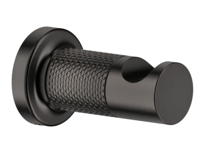 На изображении товар Крючок Gessi Inciso, ⌀26х69 мм, настенный, цвет Black Metal Brushed PVD от официального представителя в Москве