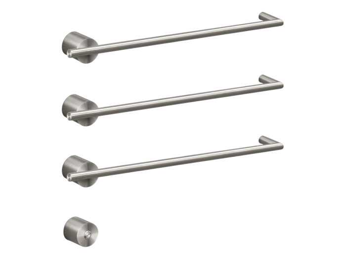 На изображении товар Полотенцесушитель CeaDesign Equilibrio, электрический, возможность установки под углом 90 °, цвет Black Diamond сатинированный от официального представителя в Москве