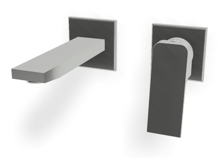 На изображении товар Смеситель для раковины Carlo Frattini Fit, с донным клапаном Click-Clack, излив 150 мм, внешняя часть, цвет хром от официального представителя в Москве