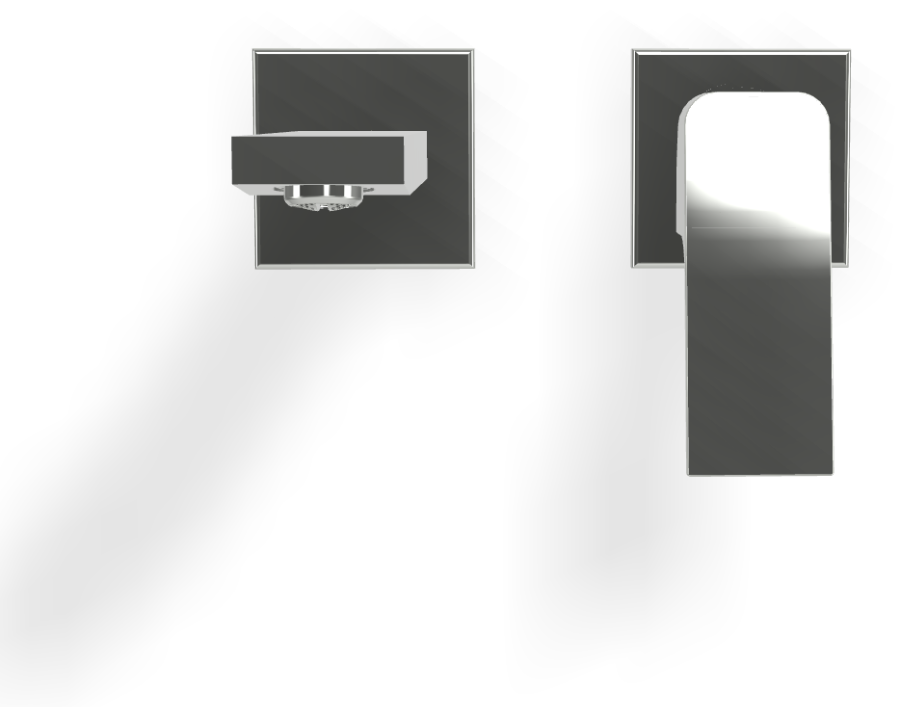 Смеситель для раковины Carlo Frattini Fit, с донным клапаном Click-Clack, излив 150 мм, внешняя часть, цвет хром - изображение 1