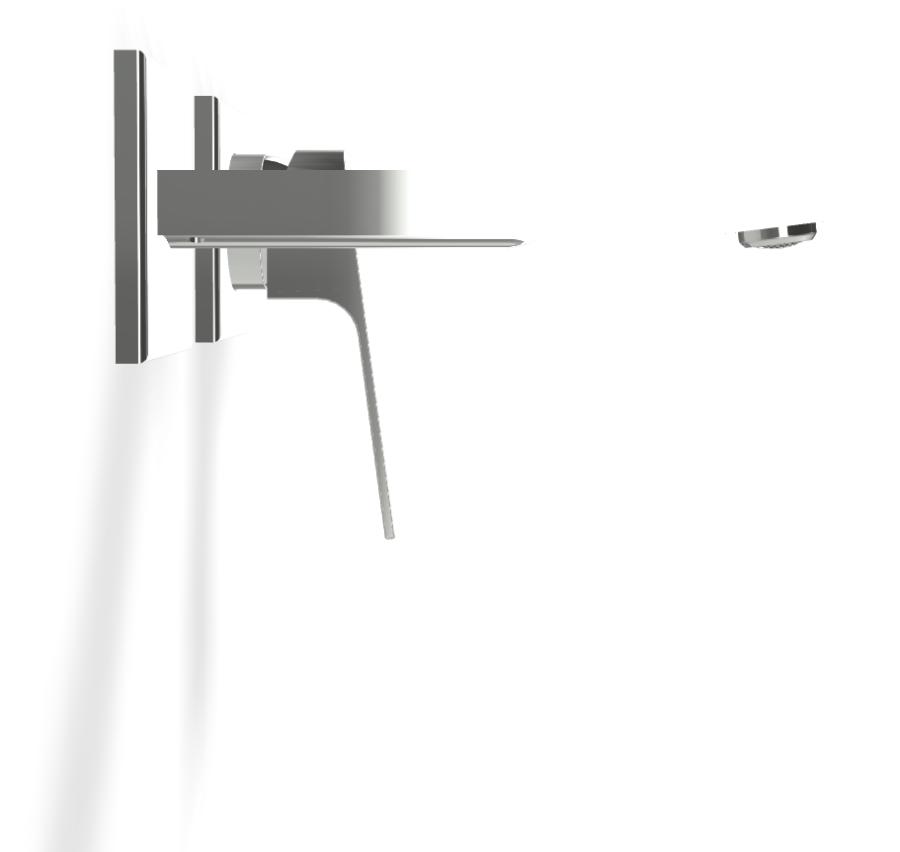 Смеситель для раковины Carlo Frattini Fit, с донным клапаном Click-Clack, излив 150 мм, внешняя часть, цвет хром - изображение 2