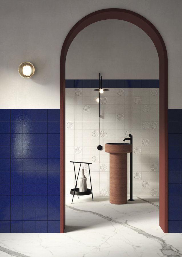 Iris ceramica Керамическая плитка BDA Citta di Faenza Geo blu glossy 15x15 - изображение 5