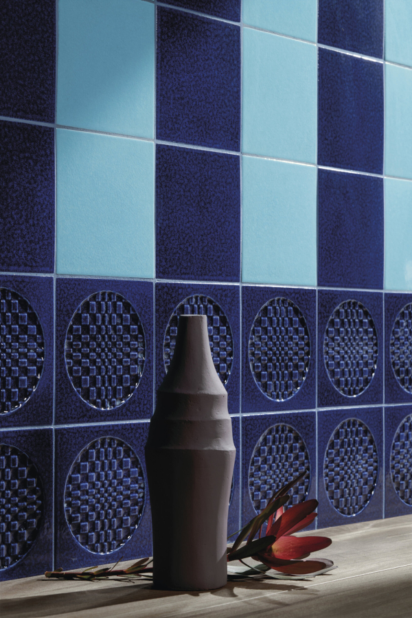 Iris ceramica Керамическая плитка BDA Citta di Faenza Geo blu glossy 15x15 - изображение 1