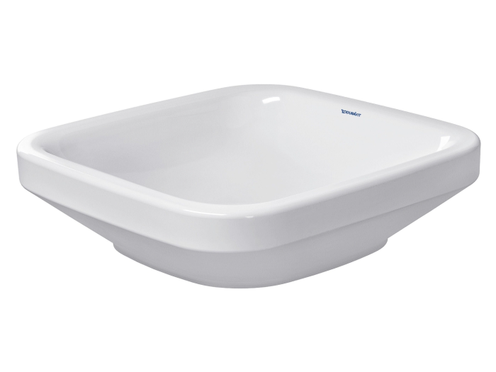 На изображении товар Раковина Duravit DuraStyle с шлифованным низом, 430х430 мм, без перелива, без плоскости под смеситель, цвет белый от официального представителя в Москве