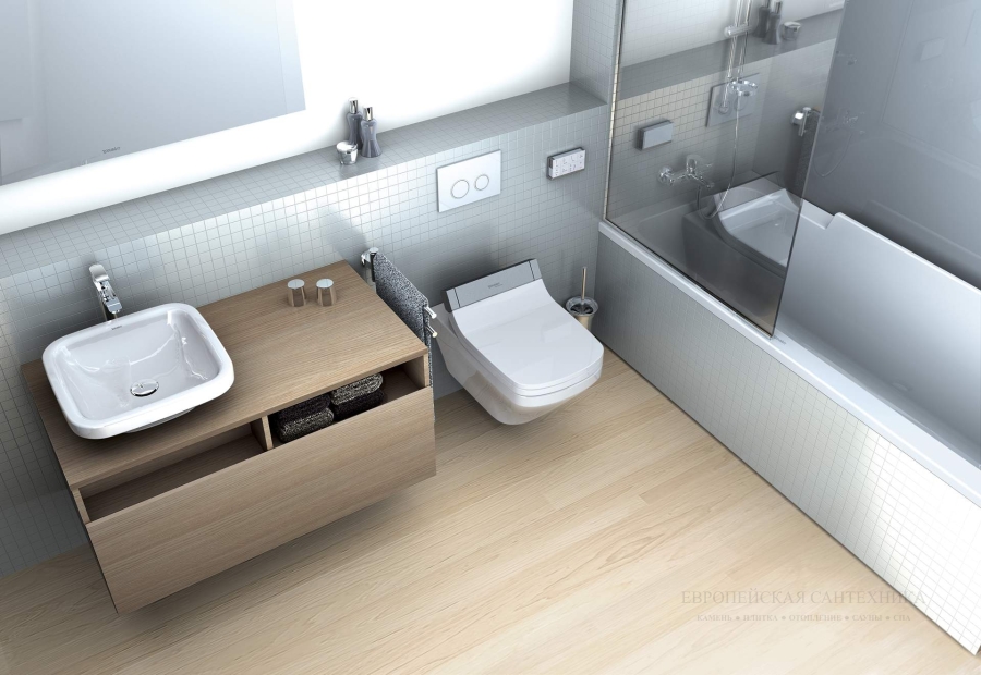 Раковина Duravit DuraStyle с шлифованным низом, 430х430 мм, без перелива, без плоскости под смеситель, цвет белый - изображение 2