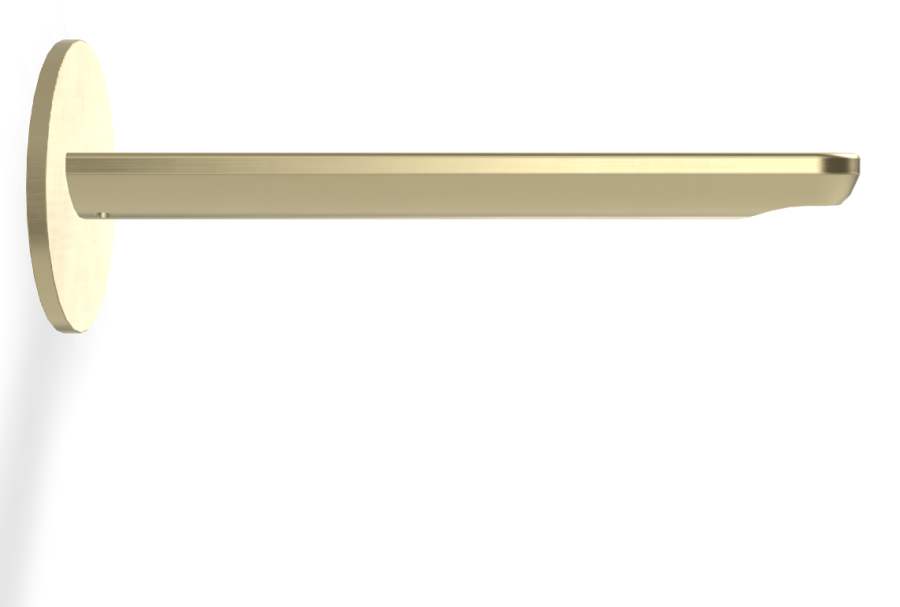 Излив для ванны Carlo Frattini Flo, настенный, L-218 мм, цвет брашированная шампань - изображение 2