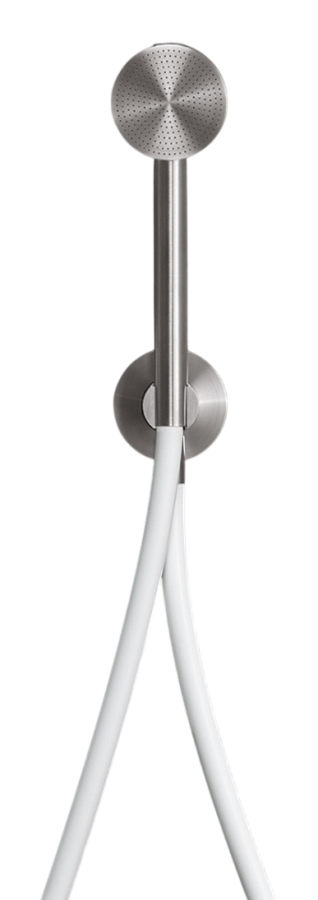 Душ ручной CEA Design Free Ideas, с настенным держателем с подключением к воде, Ø 65 мм, шланг в цвете Black, сталь, цвет Black Diamond сатинированный