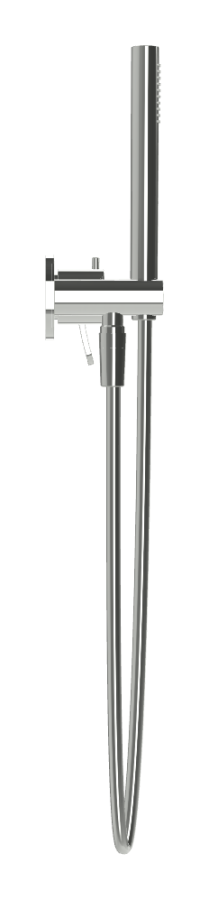 Смеситель для душа Carlo Frattini Flo, с переключателем на 2 потребителя, ручным душем, гибким шлангом хромалюкс 1500 мм, внешняя часть, цвет хром - изображение 2