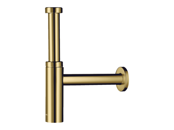 На изображении товар Сифон для раковины Hansgrohe Flowstar S, дизайнерский, цвет полированное золото от официального представителя в Москве