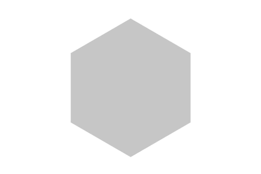 Etruria Керамическая плитка CONCETTO SPAZIALE 16X18.5 Esagono Piano Silver Gray