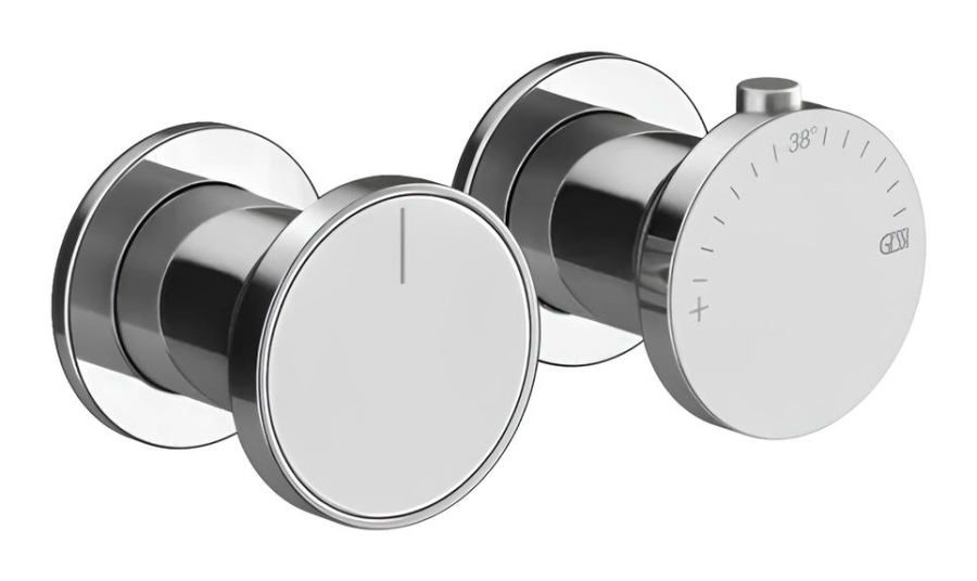Термостат Gessi Origini, настенный, на 2 выхода, цвет Chrome