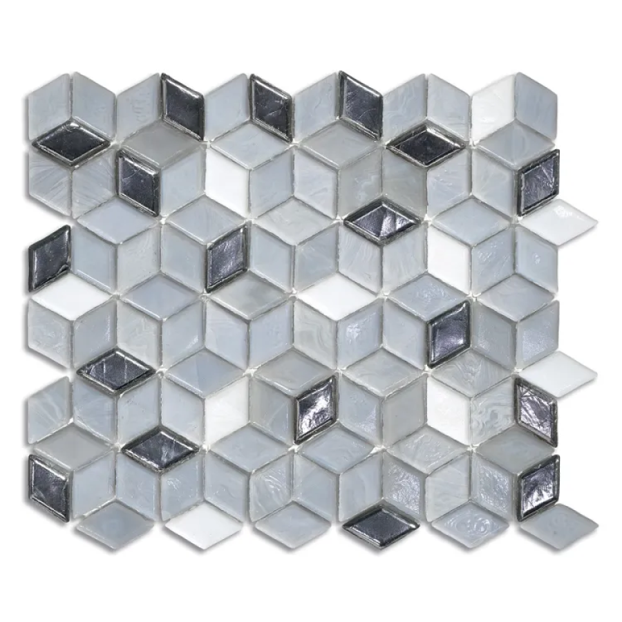 Sicis Стеклянная мозаика Diamond Blends ITEM H1 Eny Blend chips size 23х40 mm sheet size 229x272 mm