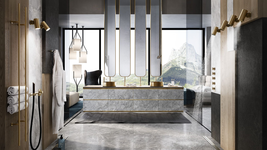 Смеситель для раковины Gessi316, высокий, с длинным изливом, без донного клапана, цвет Steel Brushed - изображение 2