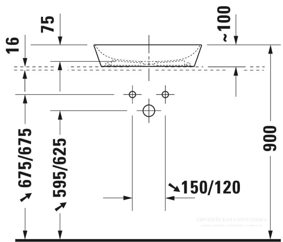 Раковина Duravit Cape Cod накладная, 500х405 мм, цвет белый - изображение 4