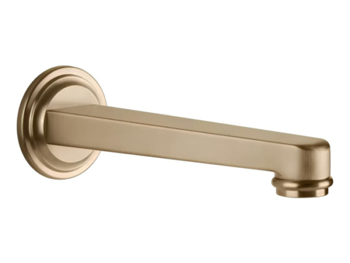 На изображении товар Излив Gessi Venti20, настенный, цвет Warm Bronze Br. PVD от официального представителя в Москве