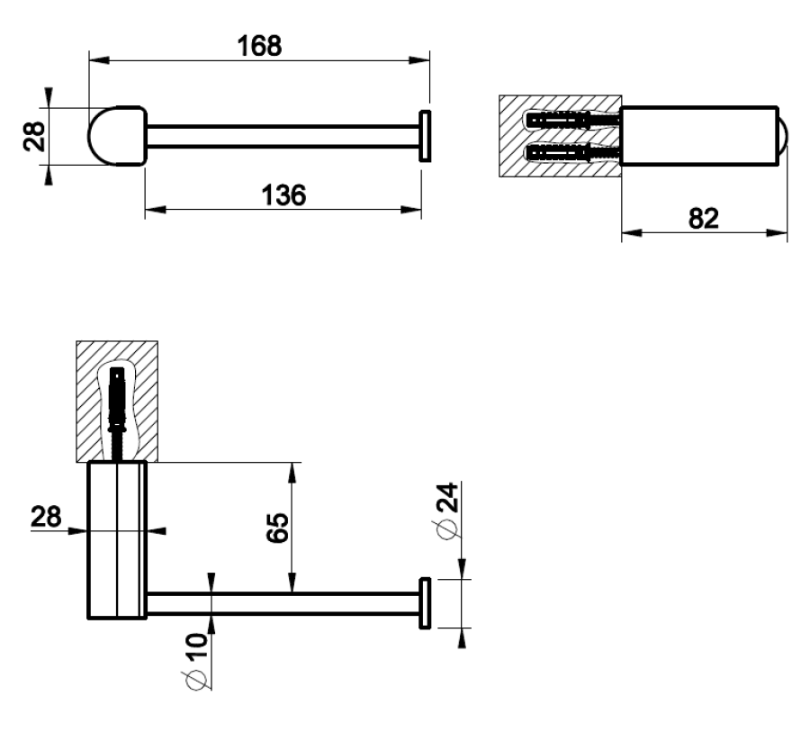 Бумагодержатель Gessi Rilievo, настенный, 165x82 мм, цвет Copper PVD - изображение 1
