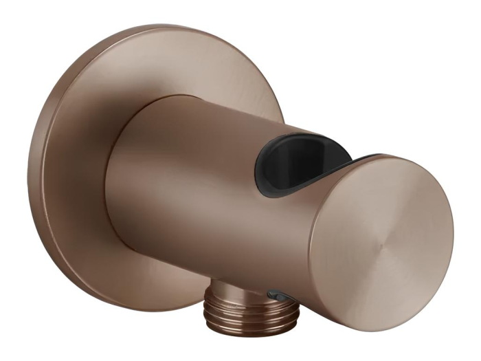 На изображении товар Держатель для душевой лейки Gessi316, с отводом воды, цвет Copper Brushed PVD от официального представителя в Москве