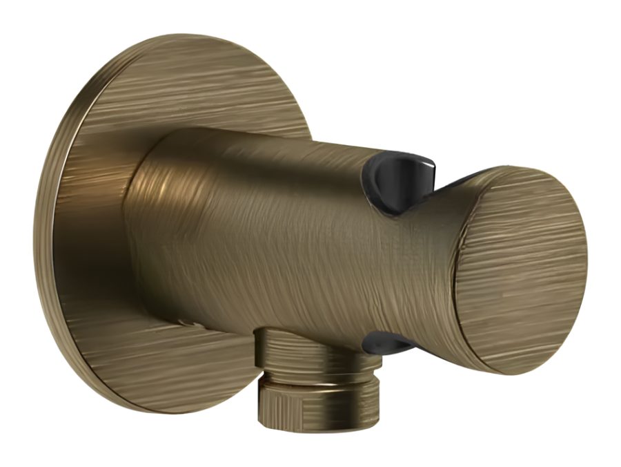 Шланговое подсоединение Gessi, с держателем лейки, цвет Antique Brass