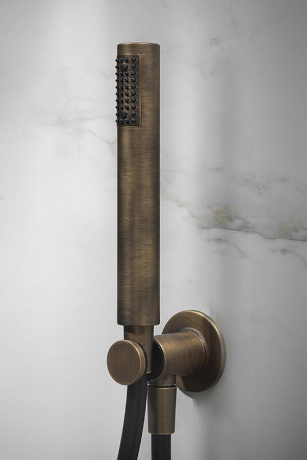 Шланговое подсоединение Gessi, с держателем лейки, цвет Antique Brass - изображение 1
