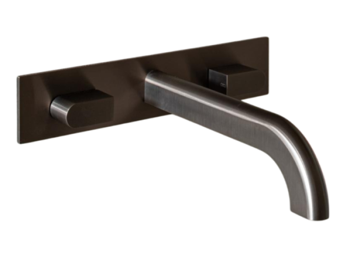 На изображении товар Смеситель для раковины CEA Design Sixty, настенный, двухрычажный, длина излива 245 мм, цвет Black Ivory от официального представителя в Москве