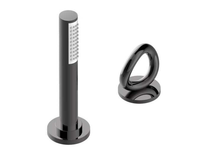 На изображении товар Смеситель THG О с ручным душем и прогрессивным картриджем, цвет графит матовый от официального представителя в Москве