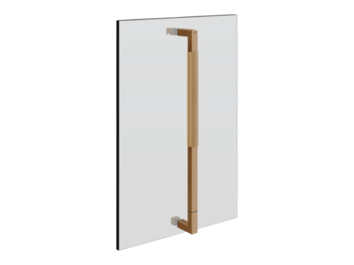 На изображении товар Ручка для душевой двери Gessi Rigato, вертикальная/горизонтальная установка, Н-466 мм, цвет Warm Bronze Br. PVD от официального представителя в Москве