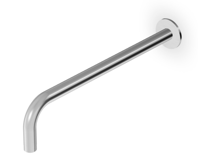 На изображении товар Держатель верхнего  душа Zucchetti Shower, L.350 мм, настенный, цвет матовая нержавеющая сталь от официального представителя в Москве