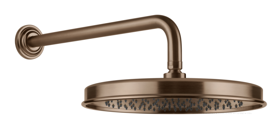 Верхний душ Gessi Venti20, настенный, Ø300 мм, цвет Copper Brushed PVD