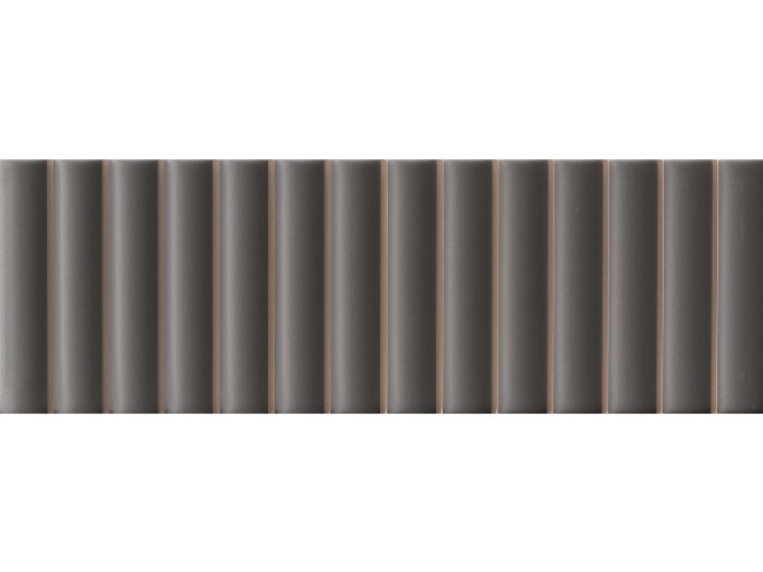 На изображении товар Micro. Керамогранит 3D Forms Fluted Mud 10X30 от официального представителя в Москве