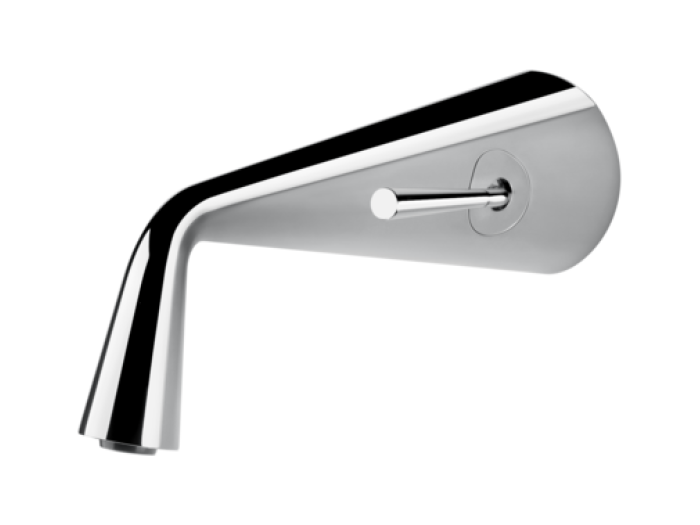 На изображении товар Смеситель Gessi Cono, встраиваемый однорычажный, длинный излив, без донного клапана, цвет Chrome от официального представителя в Москве