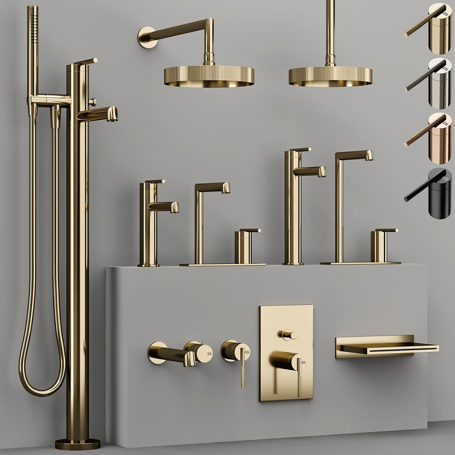 Смеситель для раковины Gessi Ingranaggio, без донного клапана, цвет Brass PVD - изображение 4