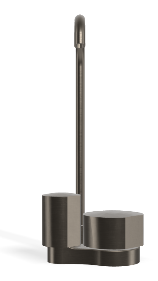 Смеситель для раковины Carlo Frattini SO, без ручек, c вращающимся изливом Ø10 мм, донным клапаном Click-Clack, 2 гибкими шлангами, L-149 мм, цвет чёрный хром брашированный - изображение 1