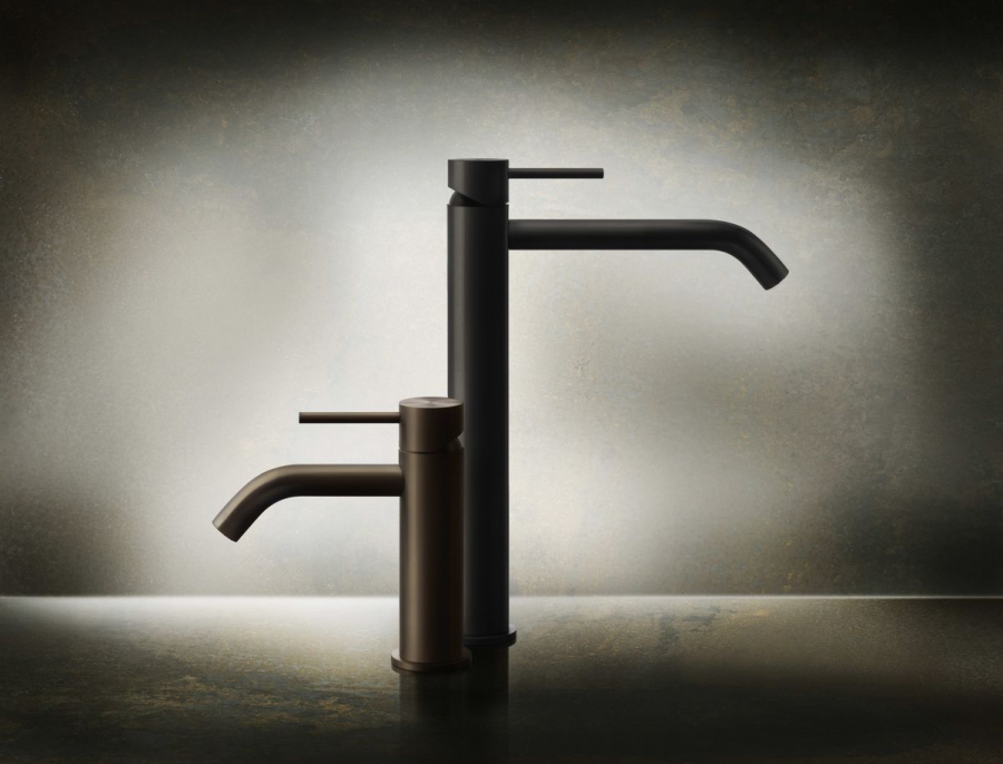 Смеситель для раковины Gessi316 Flessa, высокий, c длинным изливом,  без донного клапана, цвет Copper Brushed PVD - изображение 1
